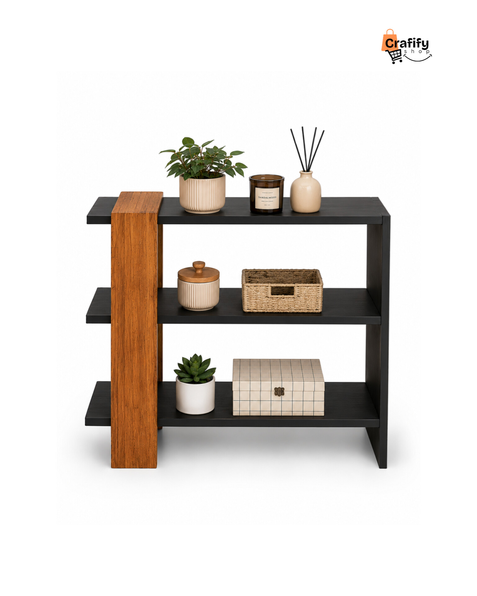 Wooden Decorative Storage Shelf