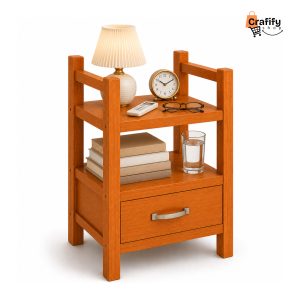 Elite Wooden Bedside Storage Table