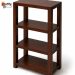 Premium 3 Layer Wooden Bookshelf – Chocolate Finish