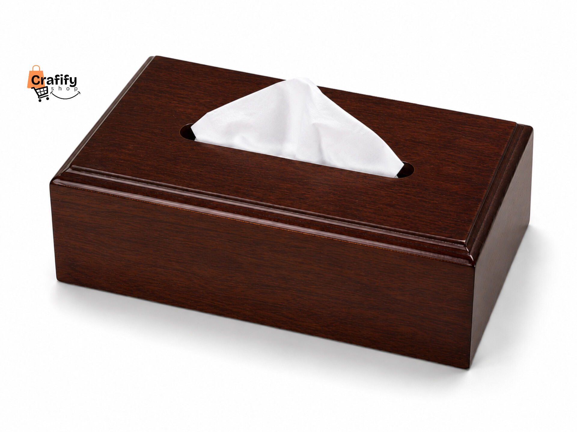 Premium Wooden Tissue Box Cover – Chocolate Finish