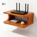 Premium Wooden Router Organizer – Natural Wood Finish